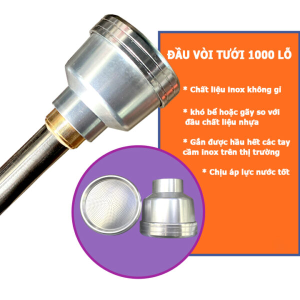 Đầu Vòi INOX 1000 Tia